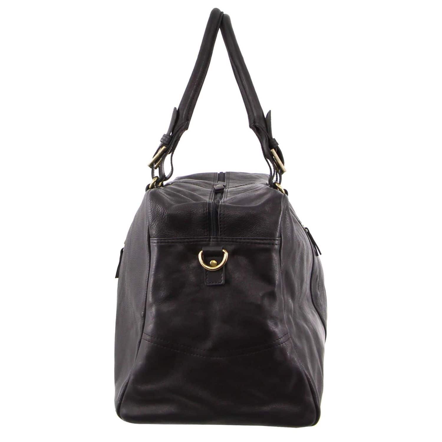 pierre cardin rustic leather overnight bag